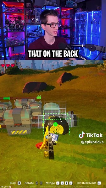 How to Build this EPIK Land Vehicle in LEGO Fortnite! It has thrusters, lights, wall mounts, 4 chests AND a map marker so you NEVER lose your car again! I even show you how to build sideways in LEGO Fortnite! #legofortnite #legofortnitetips #legofortniteclips #legofortnitetutorial
