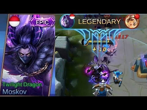 Moskov Epic Skin TWILIGHT DRAGON Full Legendary Gameplay - Mobile Legends