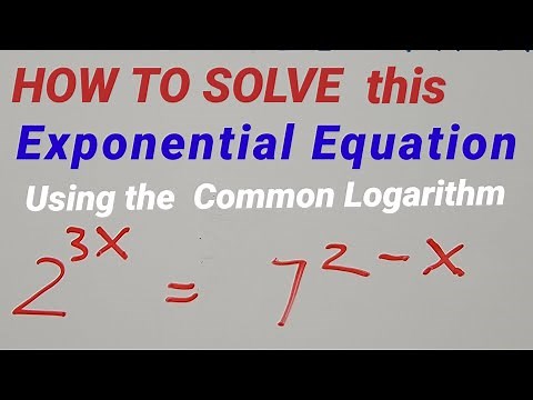 How to Solve Exponential Equation Using The Common Logarithms ‪@KasyannoEZMath‬