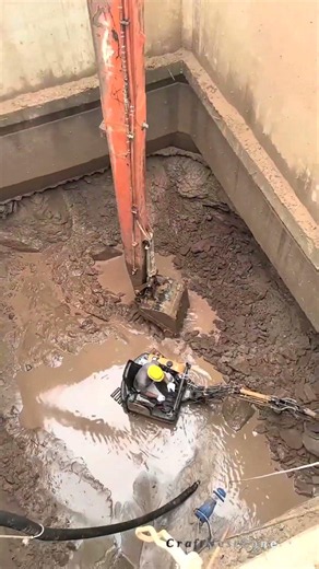 Lowering a Reinforced Concrete Structure to the Design Depth Using the Caisson Method.