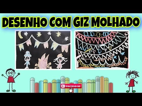 DESENHO COM GIZ MOLHADO