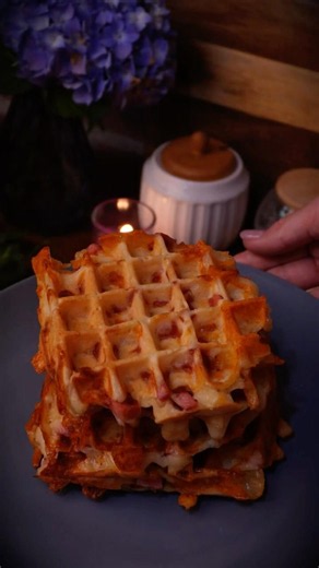 Forget Sandwiches! 🧇 Better Than Pizza: Cheese & Sausage Waffles 🧀🥓