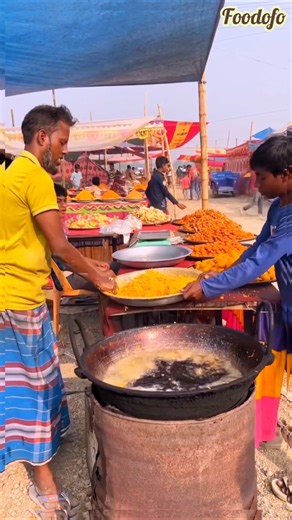 Crispy Onion Fritters at Village Market 😍 | Bangladeshi Street Food #shorts