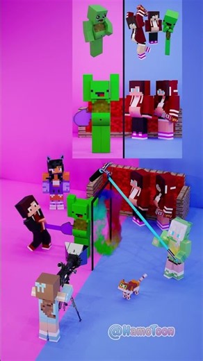 ​(Behind The Scenes) Mikey Was Forced to Get Skinny - MAIZEN Minecraft Animation #shorts