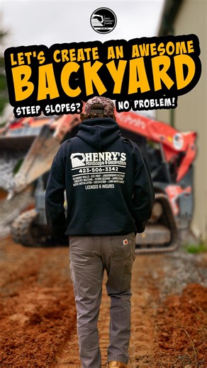 This yard isn’t usable yet — and that’s exactly what we’re fixing ⤵️ We’re cutting into the hill, leveling the yard, and building a retaining wall to create a second level of real, functional space. More room to host. More room to relax. More space that actually works for the homeowner. #excavation #hardscape #backyardtransformation | Henry’s Hardscape & Excavation LLC