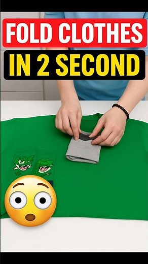 Pocket Method: Fold Clothes in 2 Sec FLAT! 😱💡 (Life Hack)