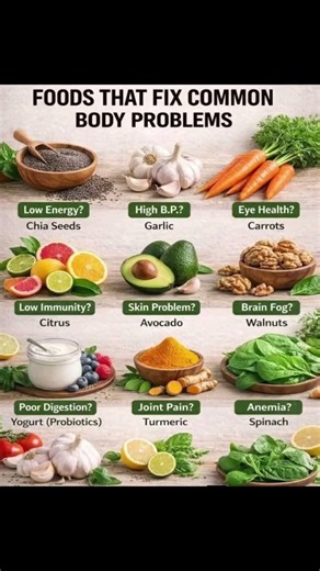 FOODS THAT FIX COMMON BODY PROBLEMS
