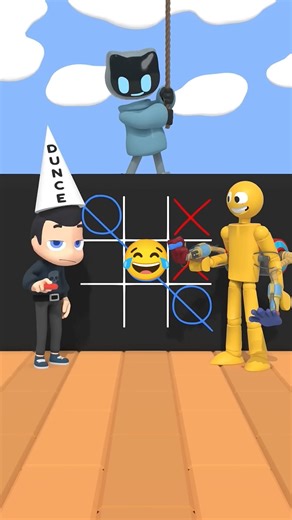 CHUM CHOMPKINS vs PLAYER in Tic-Tac-Toe Challenge Game-Poppy Playtime 5#shorts #poppyplaytime