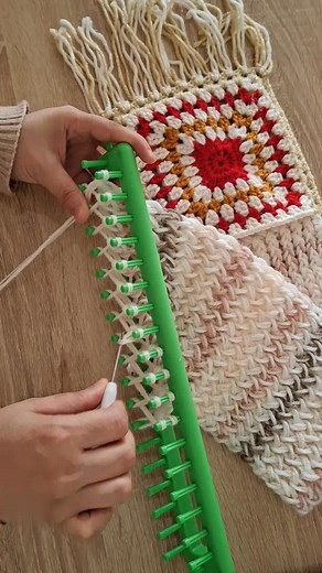 #fblifestyle Knitting loom for beginners step by step #knitting #crochet #hat #scarf #knitting_loom_eljammari | Ouabd Zaina