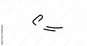 swimming animated outline icon with alpha channel. swimming 4k video animation for web, mobile and ui design