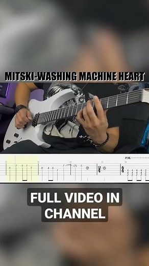 Mistki - Washing Machine Heart 🫀Guitar Cover with Tabs 🎸 #mitski #guitar #lesson