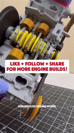 Crankshaft Assembly - 3D Printed Subaru EJ20 Engine Model
