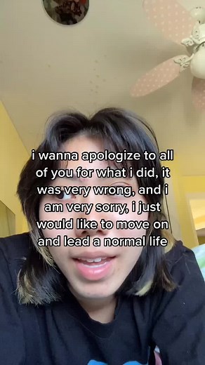 i wanna apologize to all of you for what i did, it was very wrong, and i am very sorry, i just would like to move on and lead a normal life