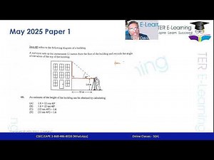 CSEC Maths - May 2025 Paper 1 (Terry David)