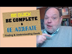 Finding and Reading a Deed