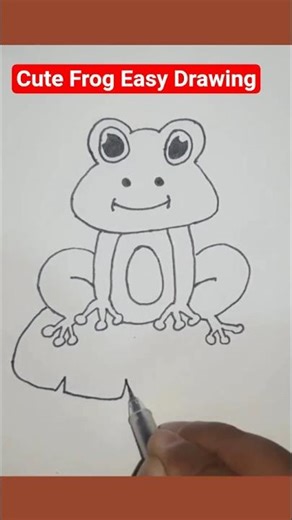 Cute Frog Easy Drawing | Step by Step for Beginners #easydrawing #Shorts #drawing #art