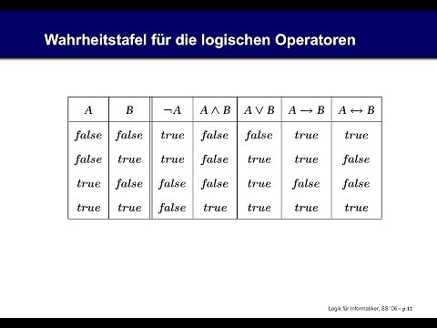 Wahrheitstafel - Beispiel 1 (Aussagenlogik vereinfachen)