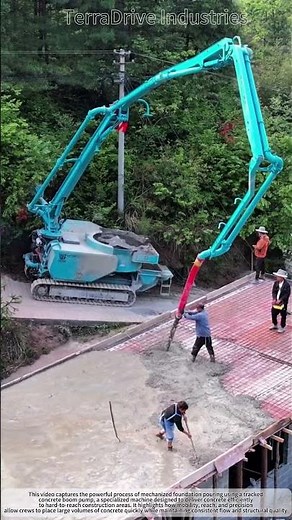 Mechanized Foundation Pouring: Operating a Tracked Concrete Boom Pump