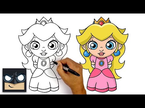 How To Draw Princess Peach | Super Mario
