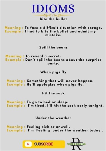 "Learn English with fun idioms 🎯"