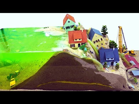 Tsunami Dam Breach Experiment - Natural Disaster vs Mini Town - H0 Diorama Destruction