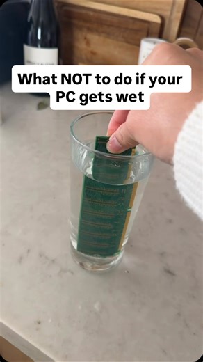 peachietech 🍑 on Instagram: "PSA here’s what to do if your PC ever gets wet, now is NOT the time to be frying your PC 😭😭😭 Original post by @ nijahnotfound on tiktok #techtips #pcgaming"