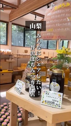 【観光】山梨ではまだまだ珍しい！はちみつ専門店！