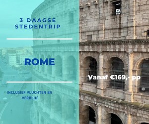 🏛️Ontdek het prachtige Rome!🏛️ 👌🏼Al vanaf € 169,- per persoon inclusief vluchten en verblijf. Ga langs de gezelligste tavernes🍕, shop bij de grote merken👜 en bewonder de grote meesterwerken👨🏻‍🎨. Kortom mis deze deal niet ➡️ https://reizendeals.nl/search.php?q=rome&sub= Vertrek mogelijk tot en met december 2023 | Reizendeals
