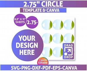 Circle Template Bundle, Canva Circle Template, Multipurpose Labels Template, Canva Editable, Circle Sticker, Round Label Template, Printable - Etsy