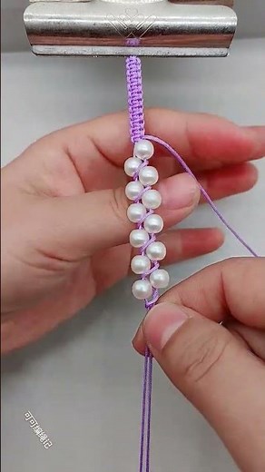 Double row bead braiding method is simple and easy to learn. Hand braided rope bracelets
