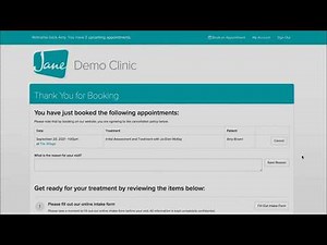 Jane App Demo Clinic Account Setup & Initial Booking Online Tutorial Video 04 09 2026 22 57 06 1