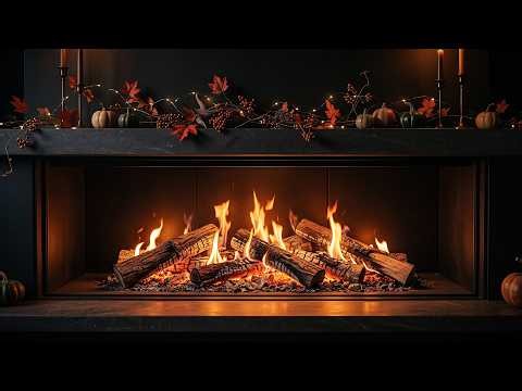 Cozy Autumn Fireplace 4K LIVE 🍂 Relaxing Fire Sounds for TV