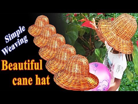 How To Make A Cane Hat | DIY Ideas | Amazing Weaving Techniques