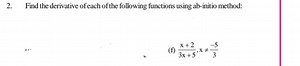 Find the derivative of each of the following functions using ab... | Filo
