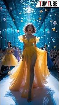 🌊 Underwater High-Fashion Show | Mesmerizing Gowns & Ethereal Elegance 💫✨