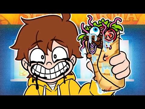 i survived A NIGHT SHIFT at SCARY SHAWARMA Kiosk..