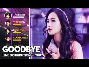 Girls' Generation - Goodbye (Line Distribution + Lyrics Color Coded) PATREON REQUESTED