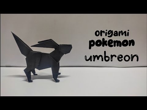 Origami Pokemon Umbreon | How To Make A Paper Pokemon Umbreon | Origami Instructions