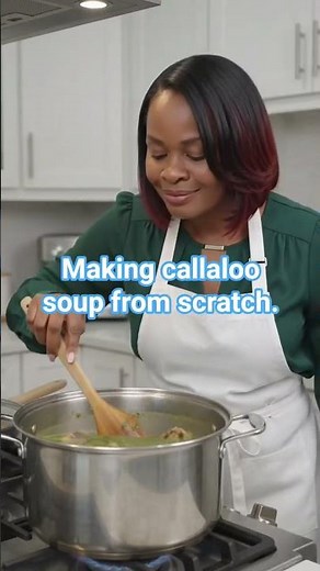 In the menu today is one of my homemade flavorite callaloo soup ,