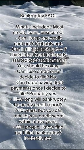 Bankruptcy FAQs #bankruptcy #california #freshstart #startingover #faq Content is general information only – not legal advice. Viewing or interacting with this post does not create an attorney–client relationship. Every case is different; consult a lawyer about your own situation. Attorney Advertisement.