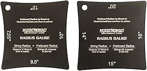 MusicNomad Precision Fretboard and String Radius Gauge Tool - 2 pc. Set (MN603)