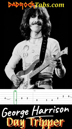 Day Tripper George Harrison The Beatles #learnguitar #guitartabs #guitar #howto #classicrock #music
