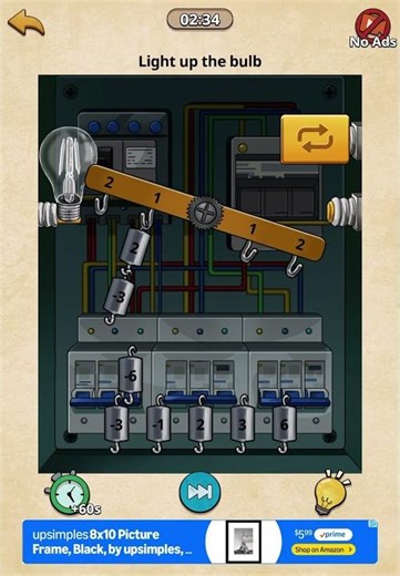 Nightmare Puzzle Level 65 Walkthrough - Light up the bulb