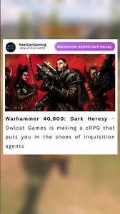 warhammer 40,000: dark heresy owlcat games is making a cRPG placing you in inquisition agents shoes