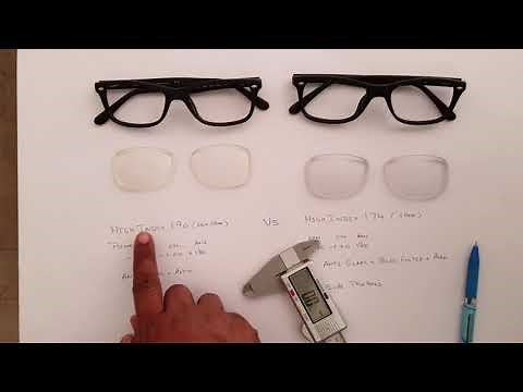 High index lenses 1.74 Vs 1.90 Power -12.00