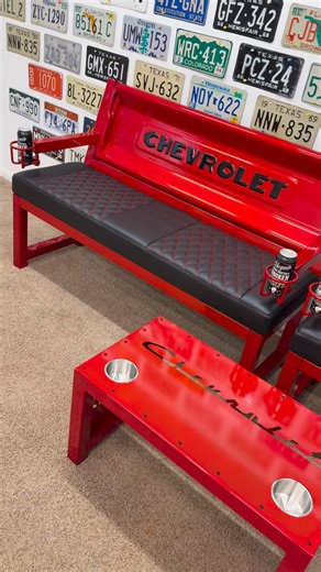 Custom Chevy benches for more info please dm. #chevytrucks | Porras Custom Metal