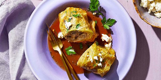 Lamb and Rice Stuffed Cabbage Rolls