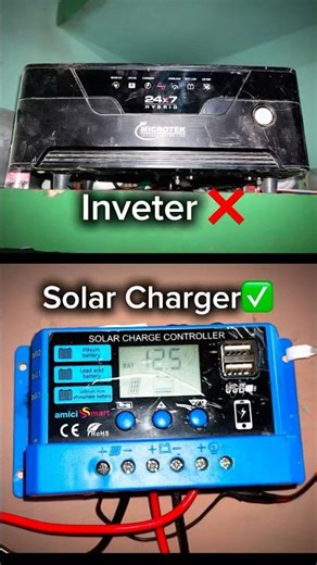 0 Electricity Bill! ⚡ Solar Charge Controller Setup #Shorts