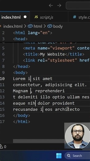 How to create multiple cursor in vs code for every developer #programming #shorts #website #coding
