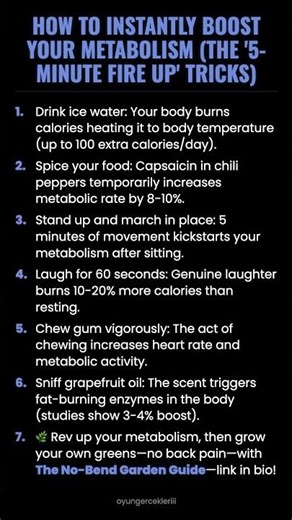 How to Instantly Boost Your Metabolism (The '5-Minute Fire Up' Tricks) #ad (Verify Info)
